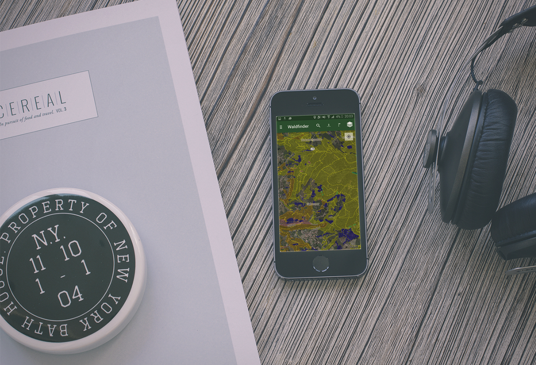 Waldfinder App auf iPhone