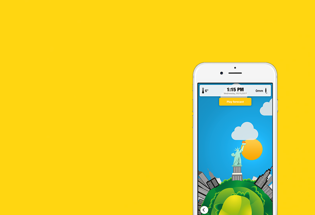 WeatherWheel App auf dem iPhone